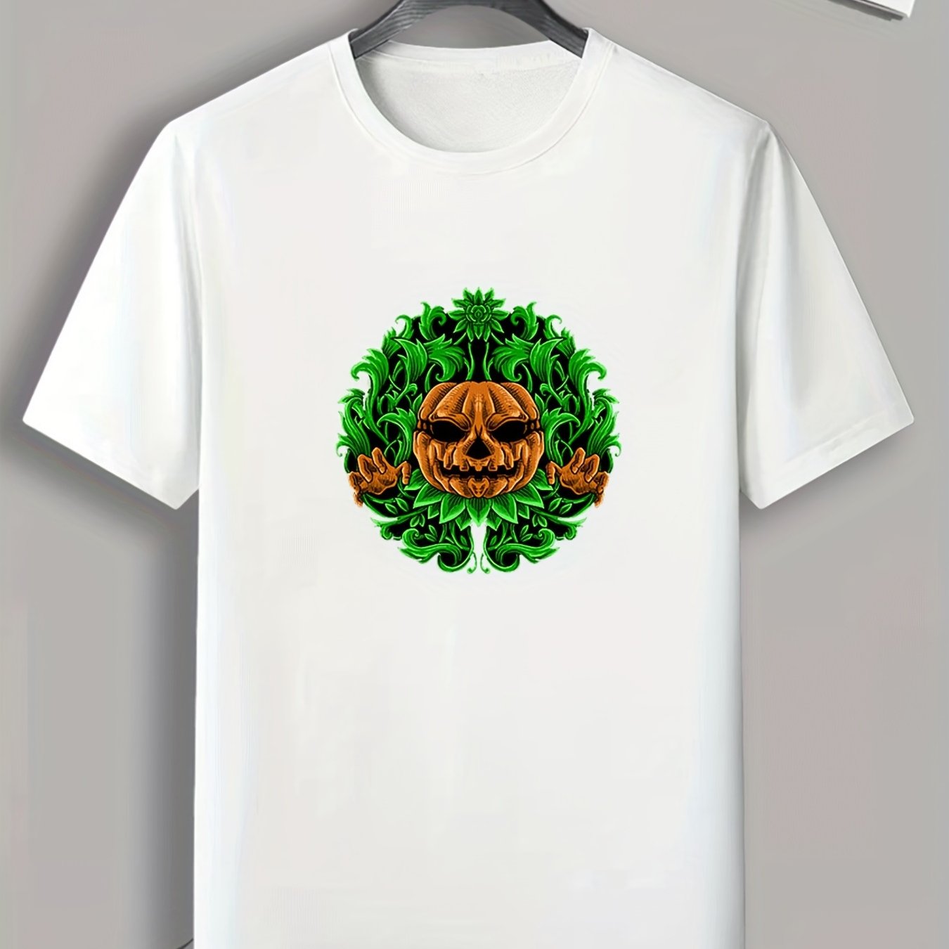 Halloween Pumpkin Pattern Print Men's Sports Tee