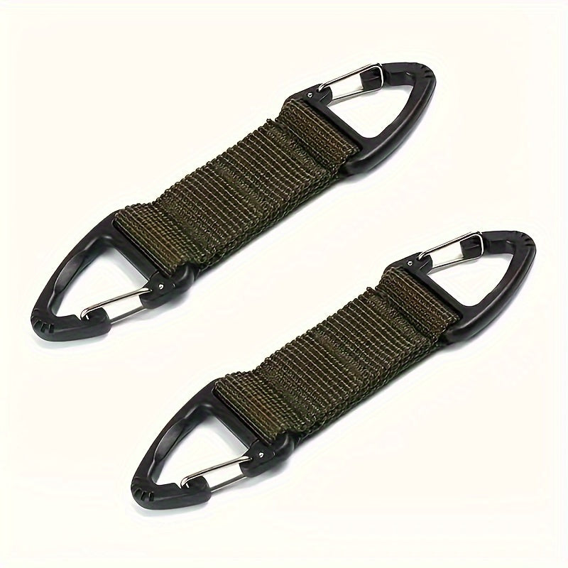 2pcs Nylon Webbing Buckle Carabiner Backpack Hanging Quick Release Keychain