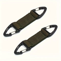 2pcs Nylon Webbing Buckle Carabiner Backpack Hanging Quick Release Keychain