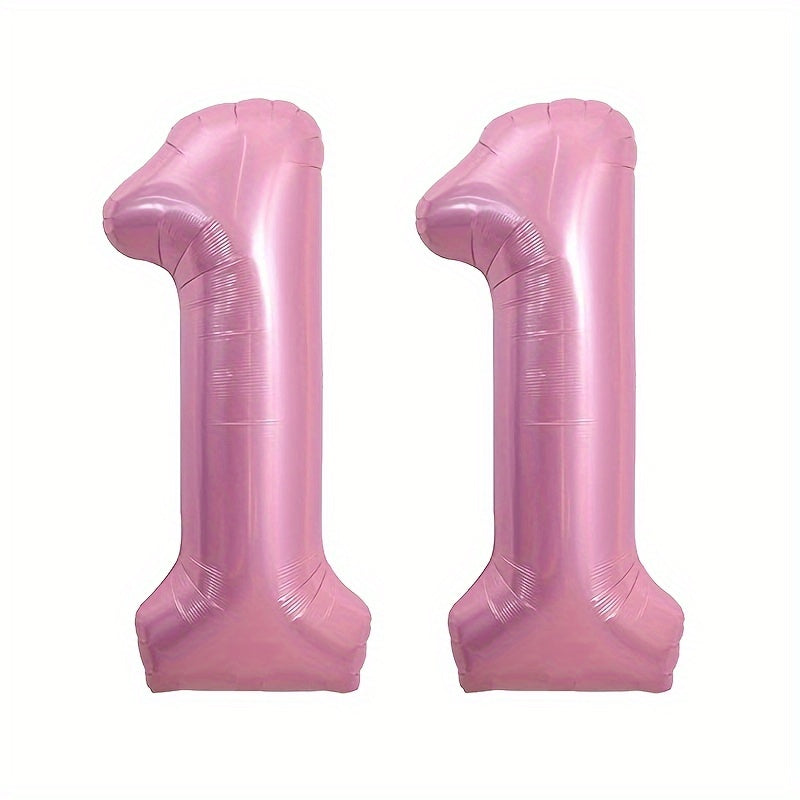 2pcs Pink Number Balloon 101 6 Cm Aluminum Foil Mylar Balloon