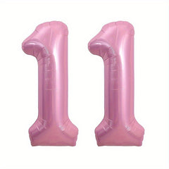2pcs Pink Number Balloon 101 6 Cm Aluminum Foil Mylar Balloon