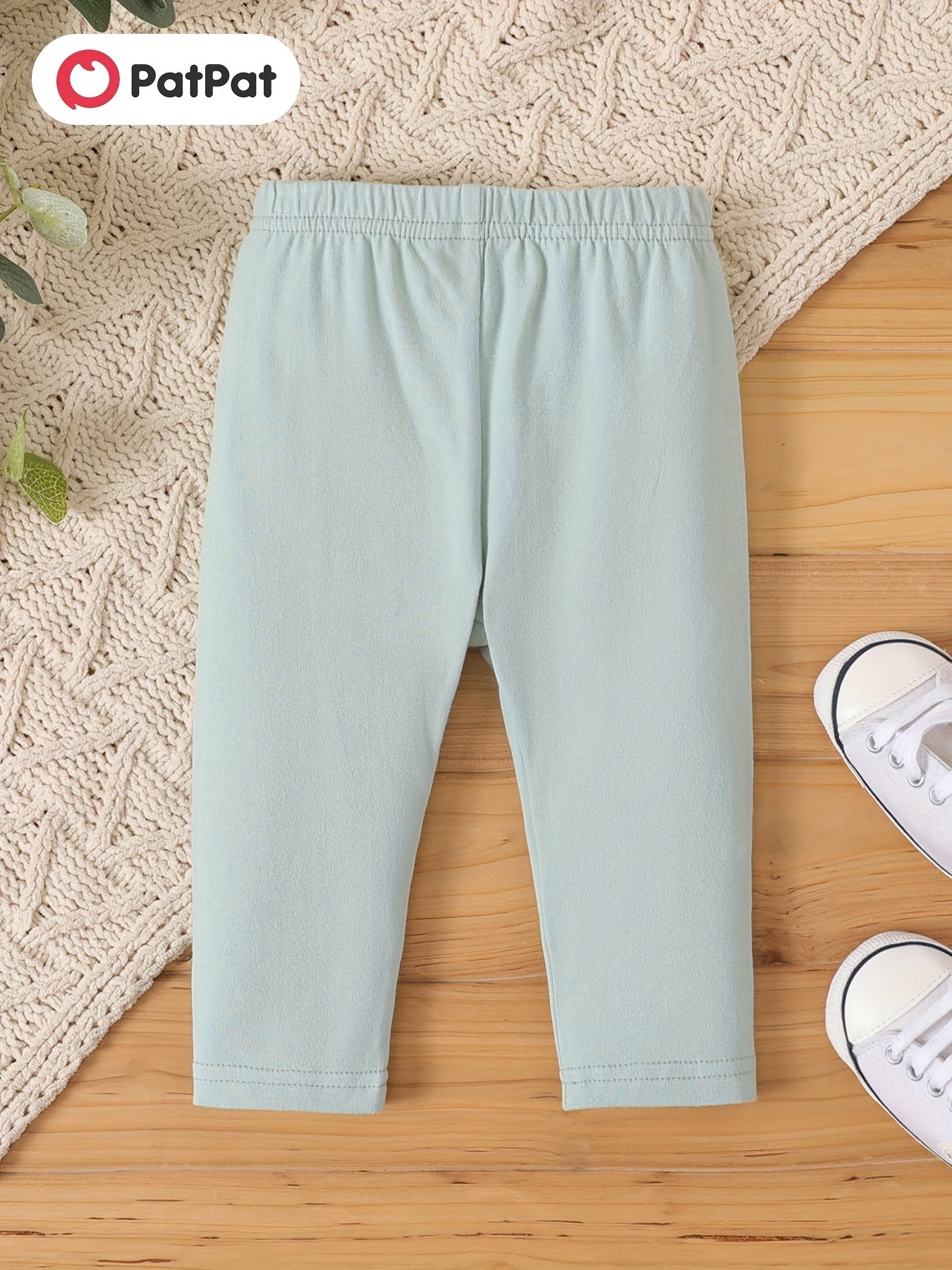 Comfy Leggings for Baby Girls Elastic Waist Trousers