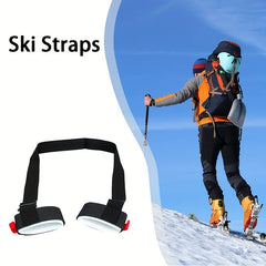 Adjustable Winter Snowboard Strap for Skiing Pole Carry 1pc