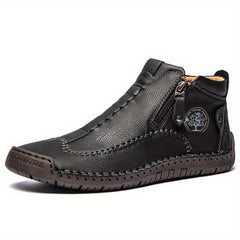 Men's High Top Zipper Boots No Tie Lace Assorted Colors