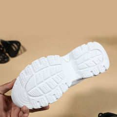 Women's Breathable Mesh Chunky Sneakers Casual Lace Up Outdoor Shoes