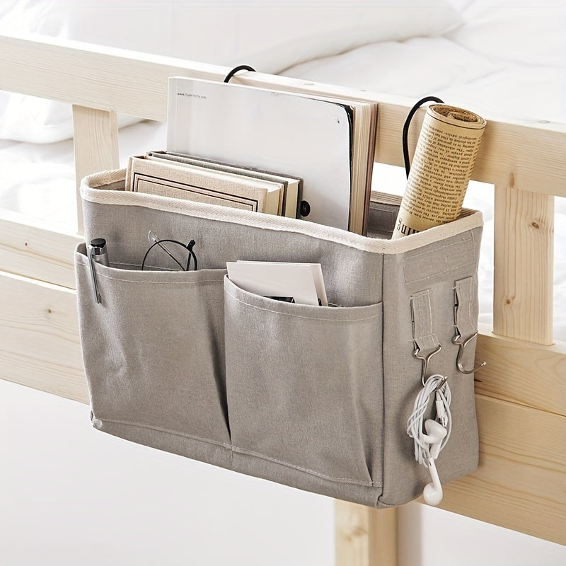 Canvas Bedside Storage Hanging Bag - Cotton Linen Fabric Home Decor Gift