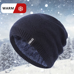 Men's Winter SPORT Plus Fleece Beanie Ear Protection Knitted Hat