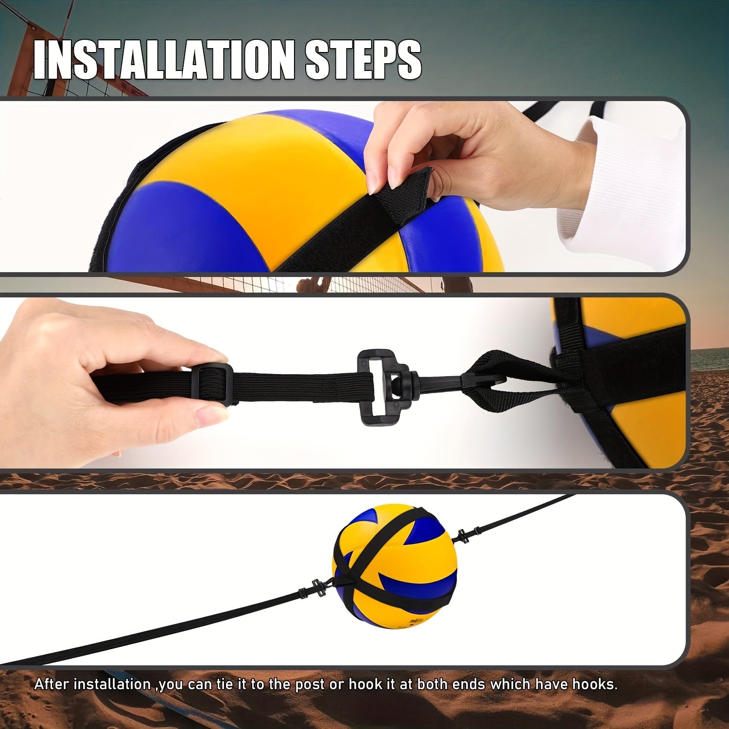 Adjustable Volleyball Spike Trainer for Powerful Serving, Jumping, and Spiking