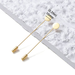 5Pc Pearl Disc Alloy Brooch Pins for DIY Jewelry