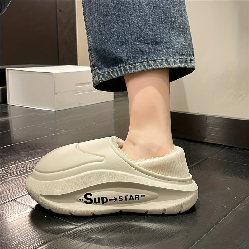 Plush Lined Furry Thermal Chunky Sandals Fall Winter Snow Boots
