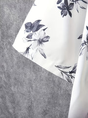 Men's Floral Graphic Lapel Shirt Casual Button Up Short Sleeve Shirt