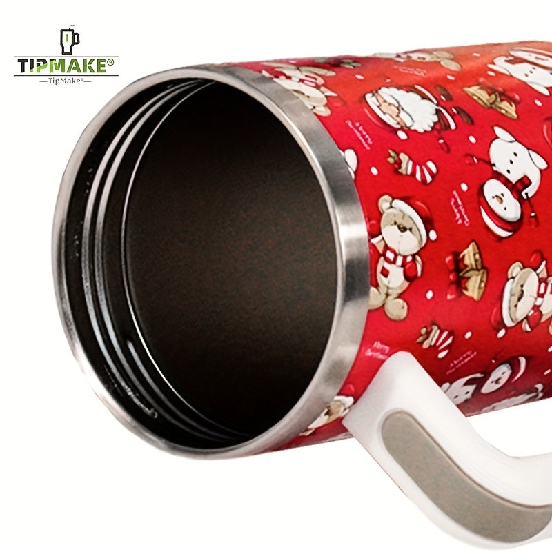 Christmas Pattern Water Bottle 40 Oz Stainless Steel Insulated Cup