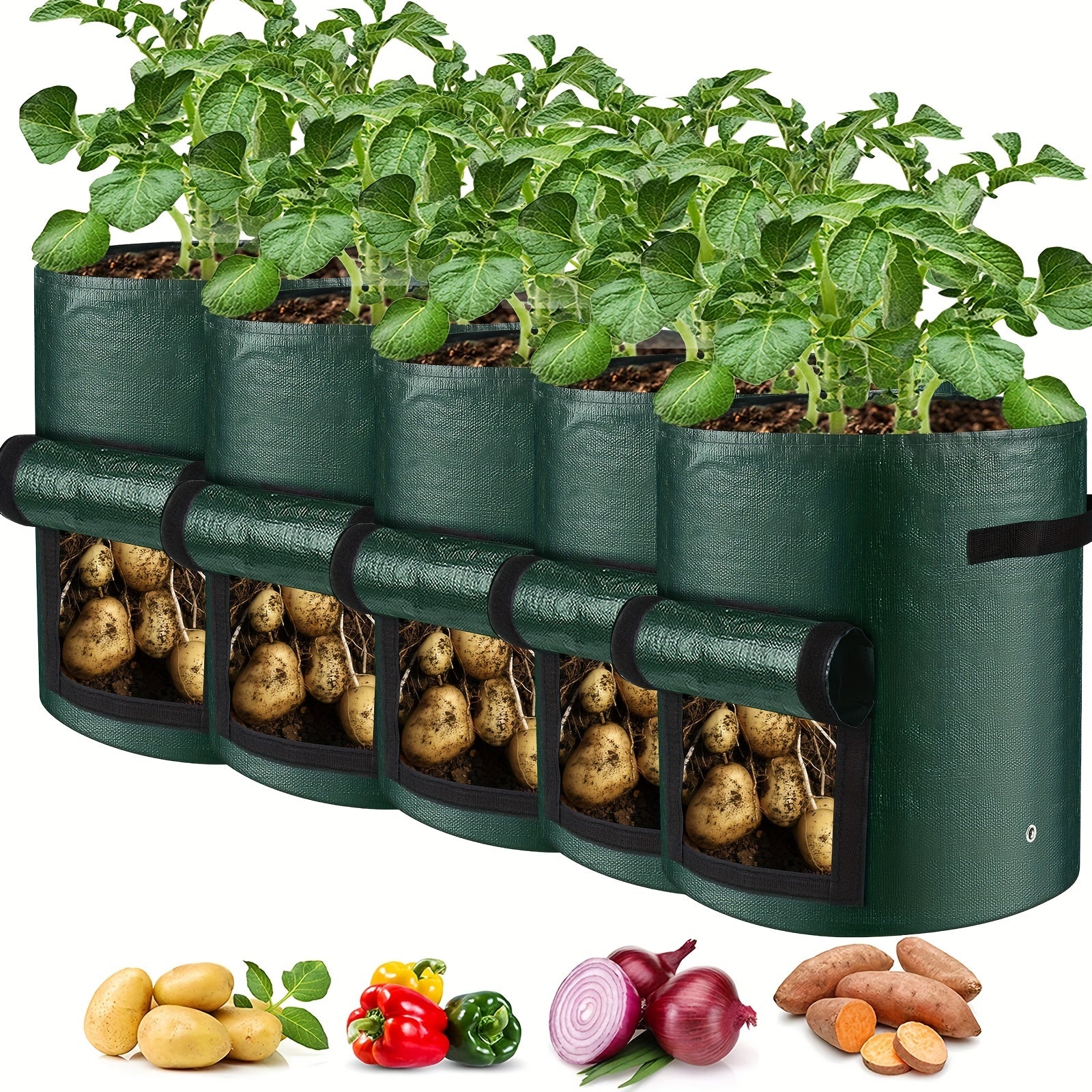 Durable Planting Bags for Potatoes, Tomatoes, and Vegetables