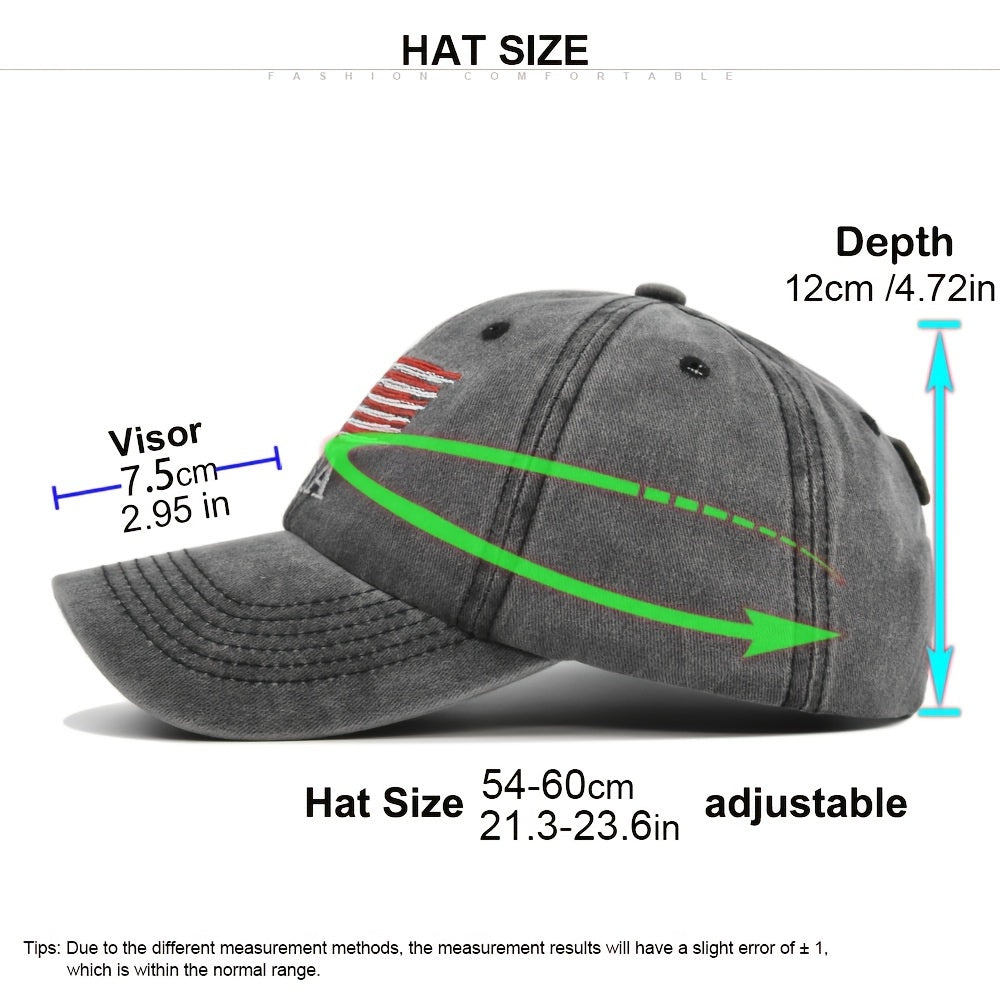 Vintage Baseball Hat American Flag Patch Breathable Mesh Classic