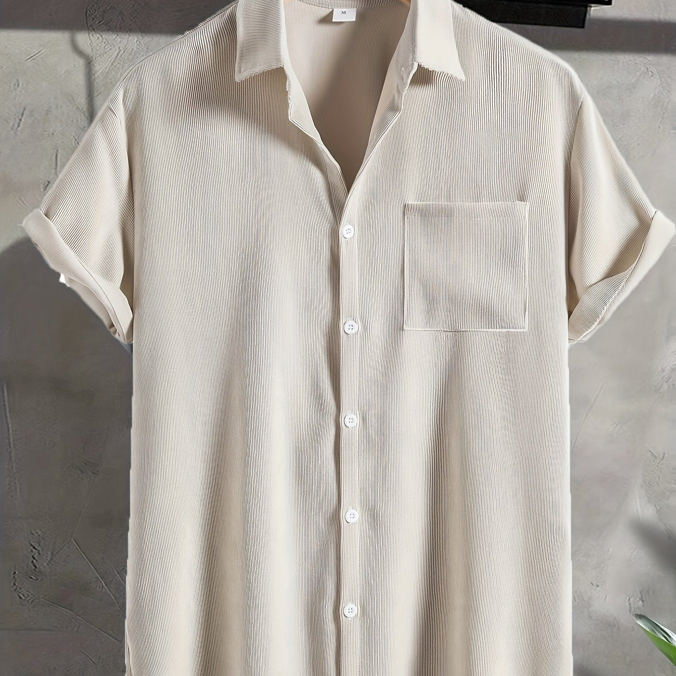 Men's Hawaiian Shirt Short Sleeve Chest Pocket Button Up