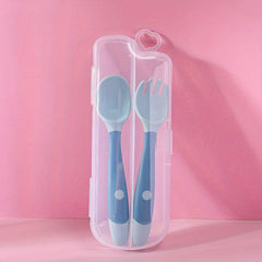 Silicone Feeding Spoon for Babies Bendable Soft Tip Training Spoon