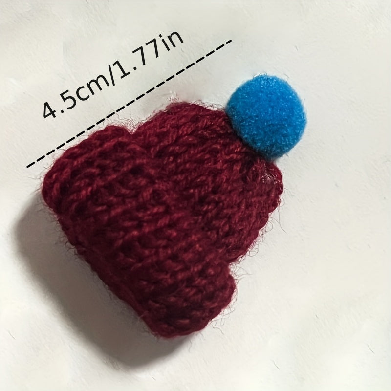 5pcs Christmas Mini Hats Decorative Woolen DIY Hair Clips Ornaments