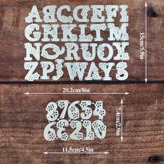 Floral Alphabets Numbers Cutting Die for DIY Craft