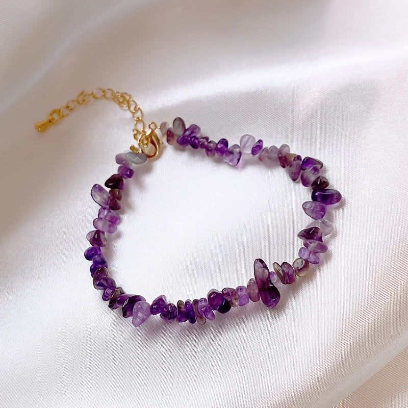Natural Irregular Crystal Stone Bracelet for Gifting Loved Ones