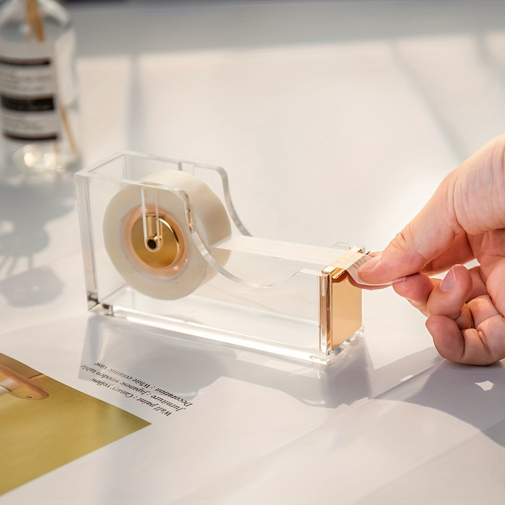 Clear Acrylic Tape Dispenser Cutter - Upgrade Your Office Supplies