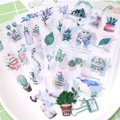 6pcs Creative Washi Paper Stickers Set for Artistic Creations