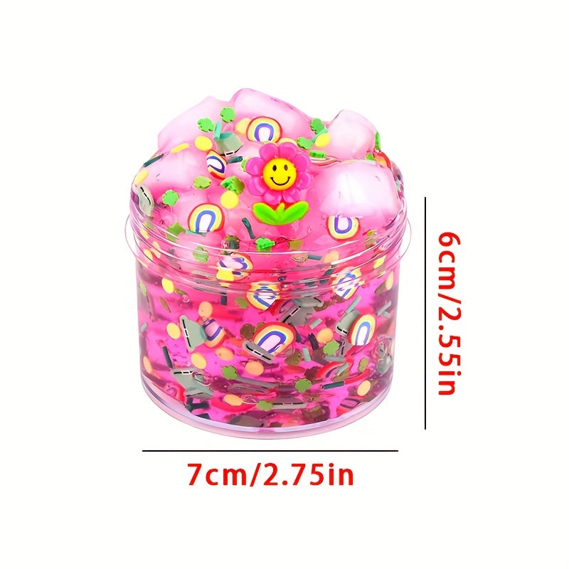 180ml Jelly Cube Slime Kit Girls DIY Sensory Stress Relief Clear Slime