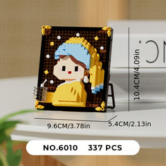 Famous Paintings Mini Building Blocks Home Desktop Decoration Christmas Gift