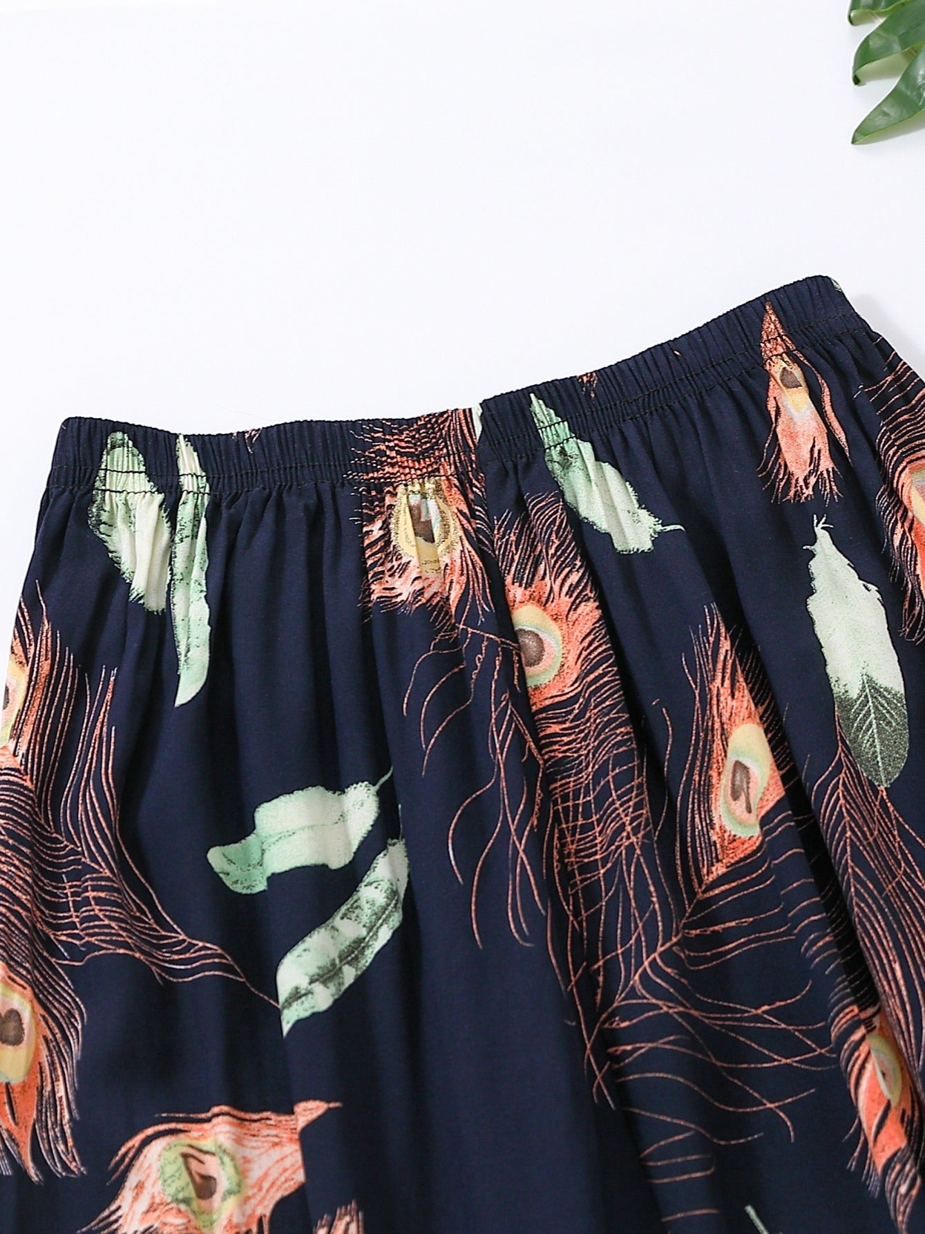 Kids Floral Print Casual Leg Pants