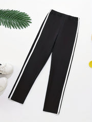 Girls Casual Sweat Pants High Waist Slim Fit Stretch Athletic Legging