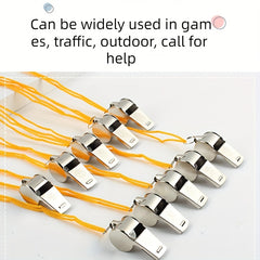 Metal Whistle With Lanyard For Coach Referee