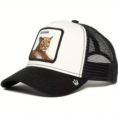 Animal Pattern Patch Baseball Cap Mesh Trucker Hat