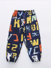 Boys Casual Letter Graphic Print Pants for Spring Summer