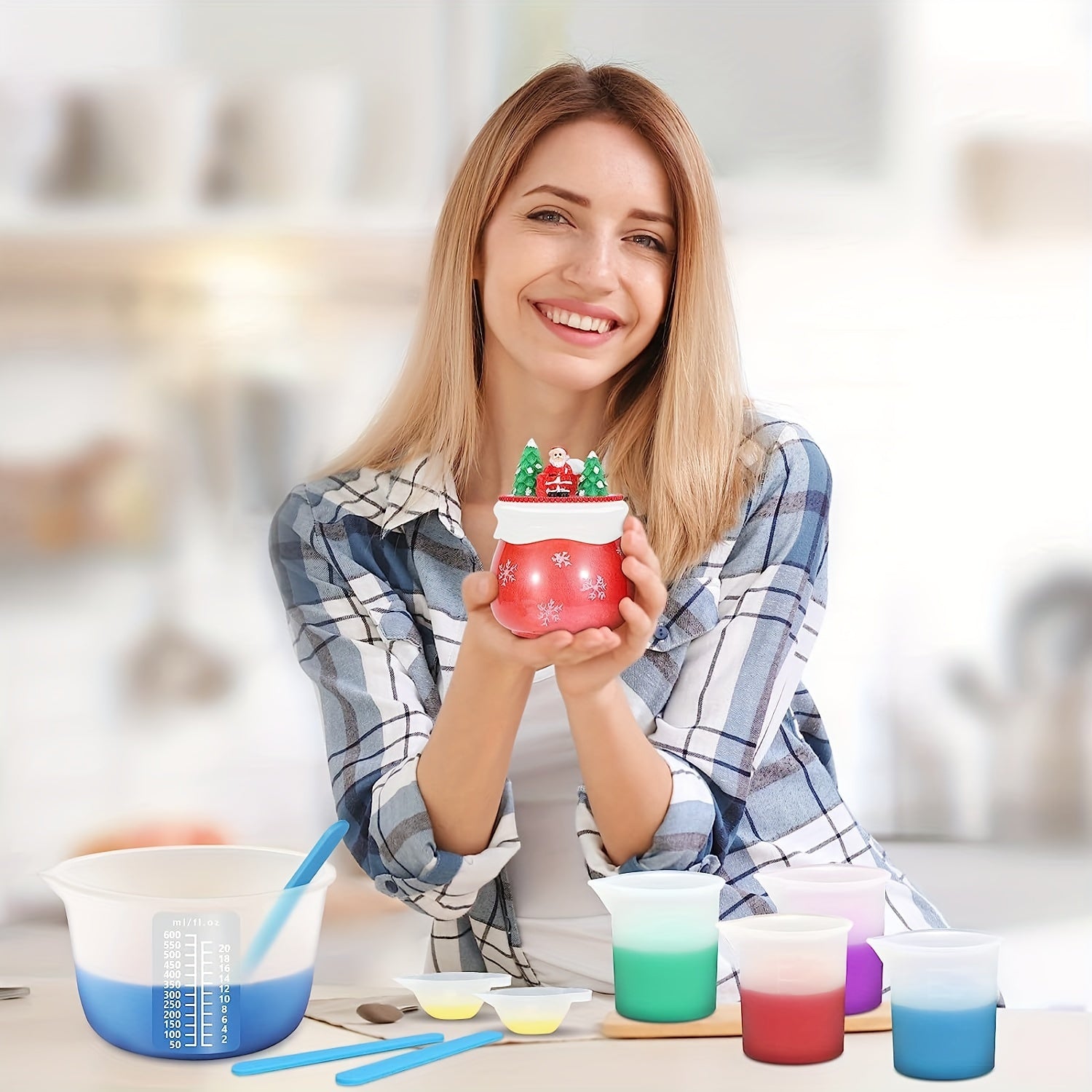 Silicone Measuring Cups Set For Resin 600&100ml