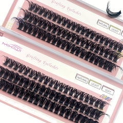 60 Pcs Cluster Lashes 60D 80D DD Curling 12 14 16mm Individual Lash Extensions