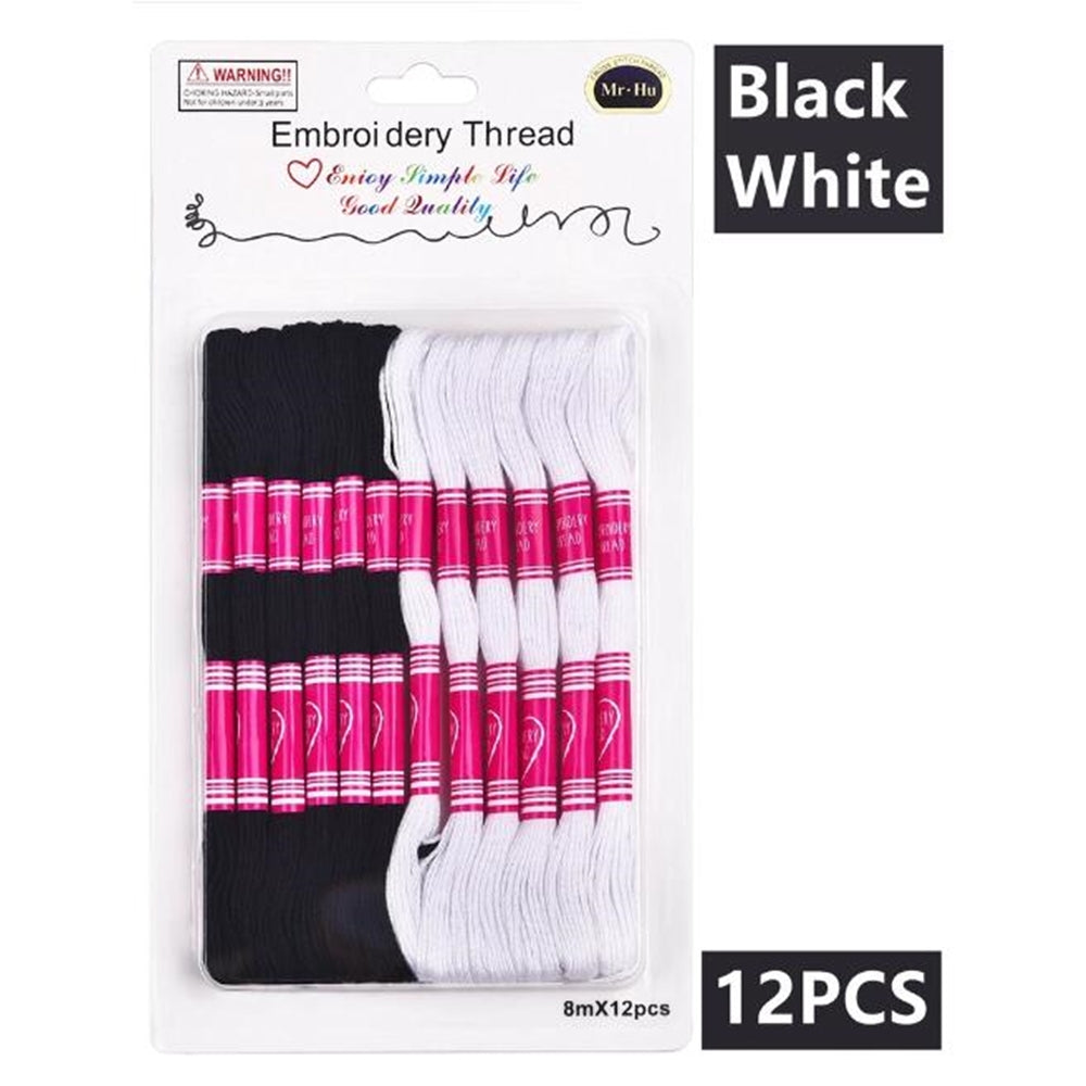 8pcs Rainbow Cross Stitch Threads Embroidery Floss Kit DIY Sewing Thread