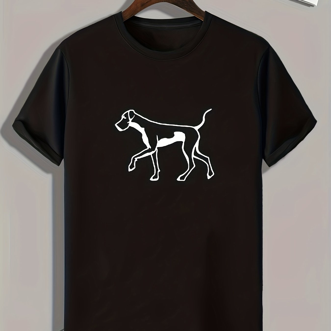 Dog Pattern Print Men's Comfy Sports T shirt Graphic Tee