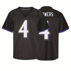 Men's Football Jersey V Neck Short Sleeve Uniform Shirt Breathable