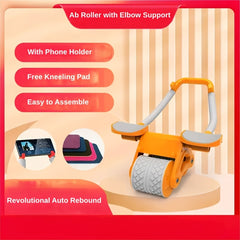 Elbow Support Ab Roller with Kneeling Mat