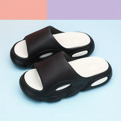 Men's Open Toe Slides Slip On Slippers - Indoor/Outdoor Platform Shoes