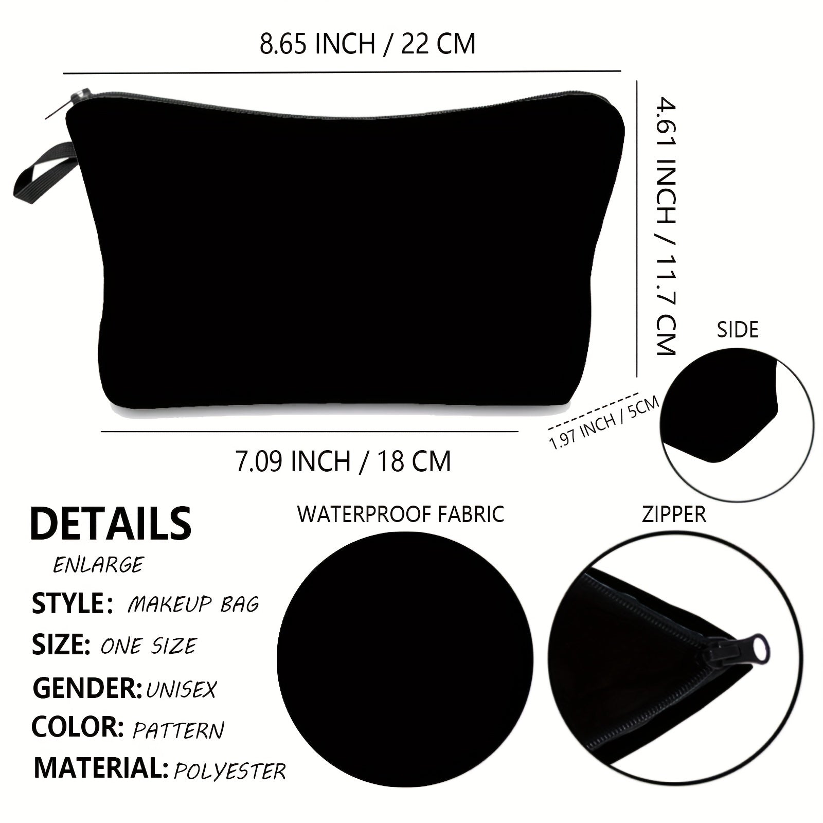 Small Makeup Pouch Travel Bag Waterproof