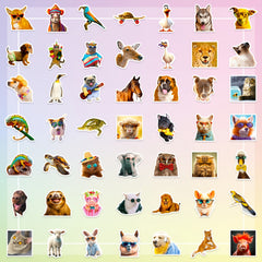 100pcs Realistic Animal Sticker Pack Vinyl Decals for Laptop Skateboard