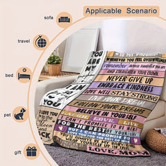 Daughter Print Blanket Soft Throw Blanket For Sofa Office Bed And Outdoor