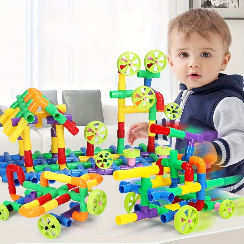 72pcs Pipeline Splicing Blocks DIY Puzzle Toy
