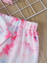 Toddler Girl's Tie Dye Outfit 2pcs Set Cartoon Unicorn Print