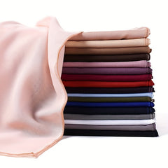109 Square Hijab Scarf Women Solid Soft Head Scarf Shawls Classic Bandana