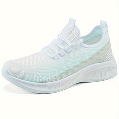 Women's Gradient Thick Sole Running Shoes Lightweight Shock Absorption