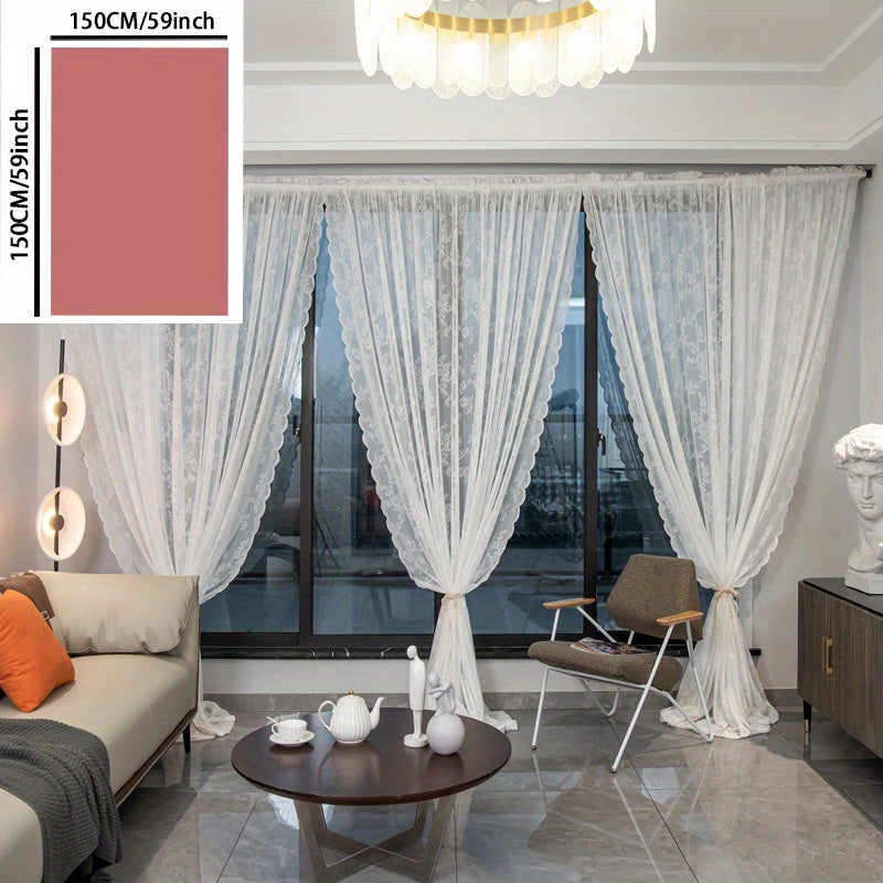 1pc Lace Curtains Sheer Knitting Curtains for Home Decor