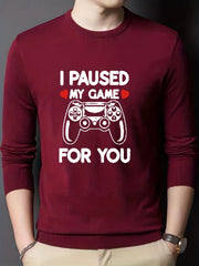 Men's Knitted Crew Neck Sweater for Fall Winter