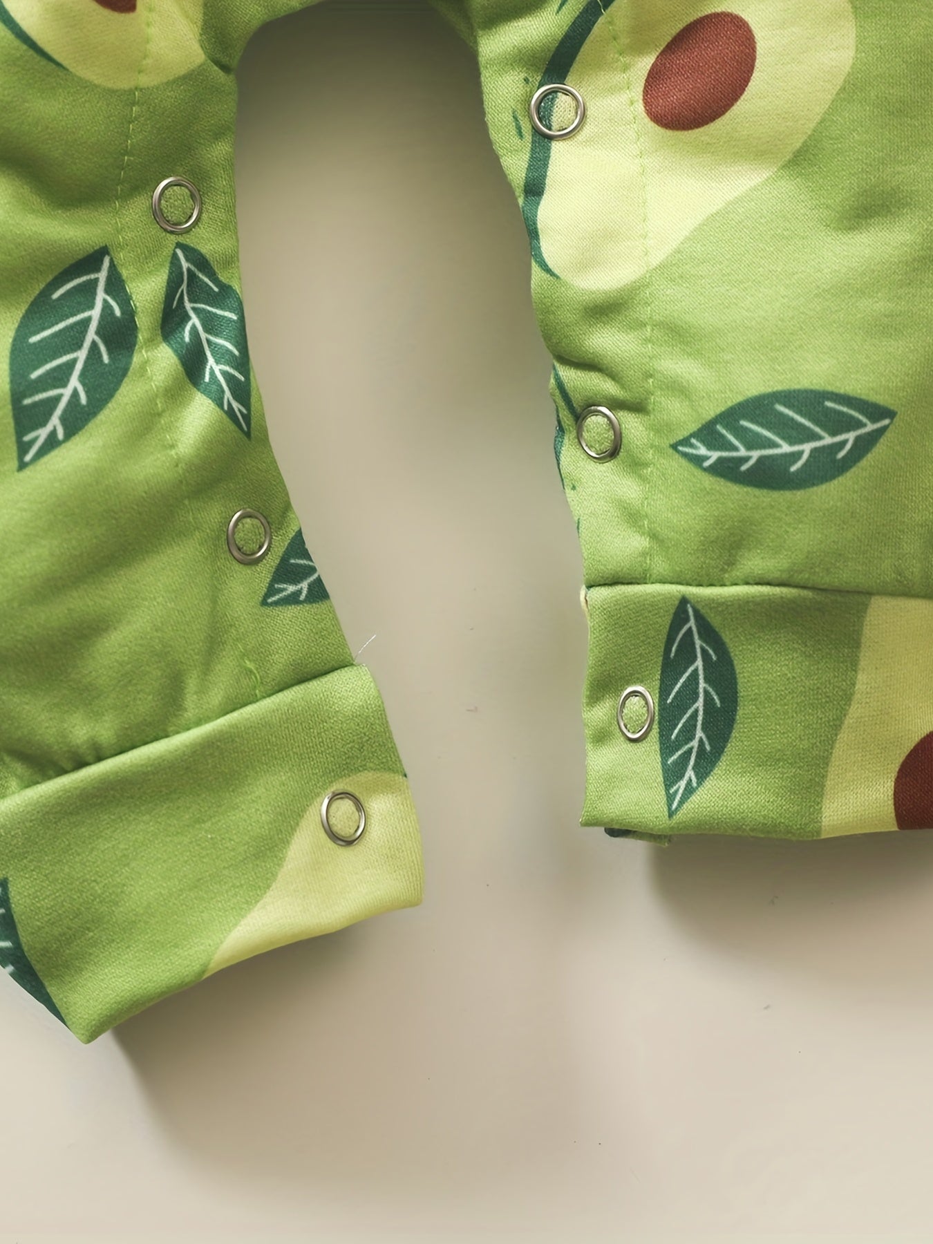 Baby Girls Avocado Print Bodysuit Long Sleeve Romper