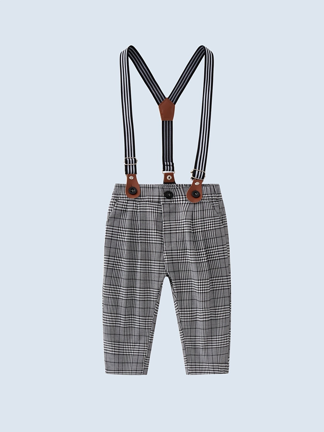 Baby Boys Gentleman Set Shirt Romper Suspender Pants Party